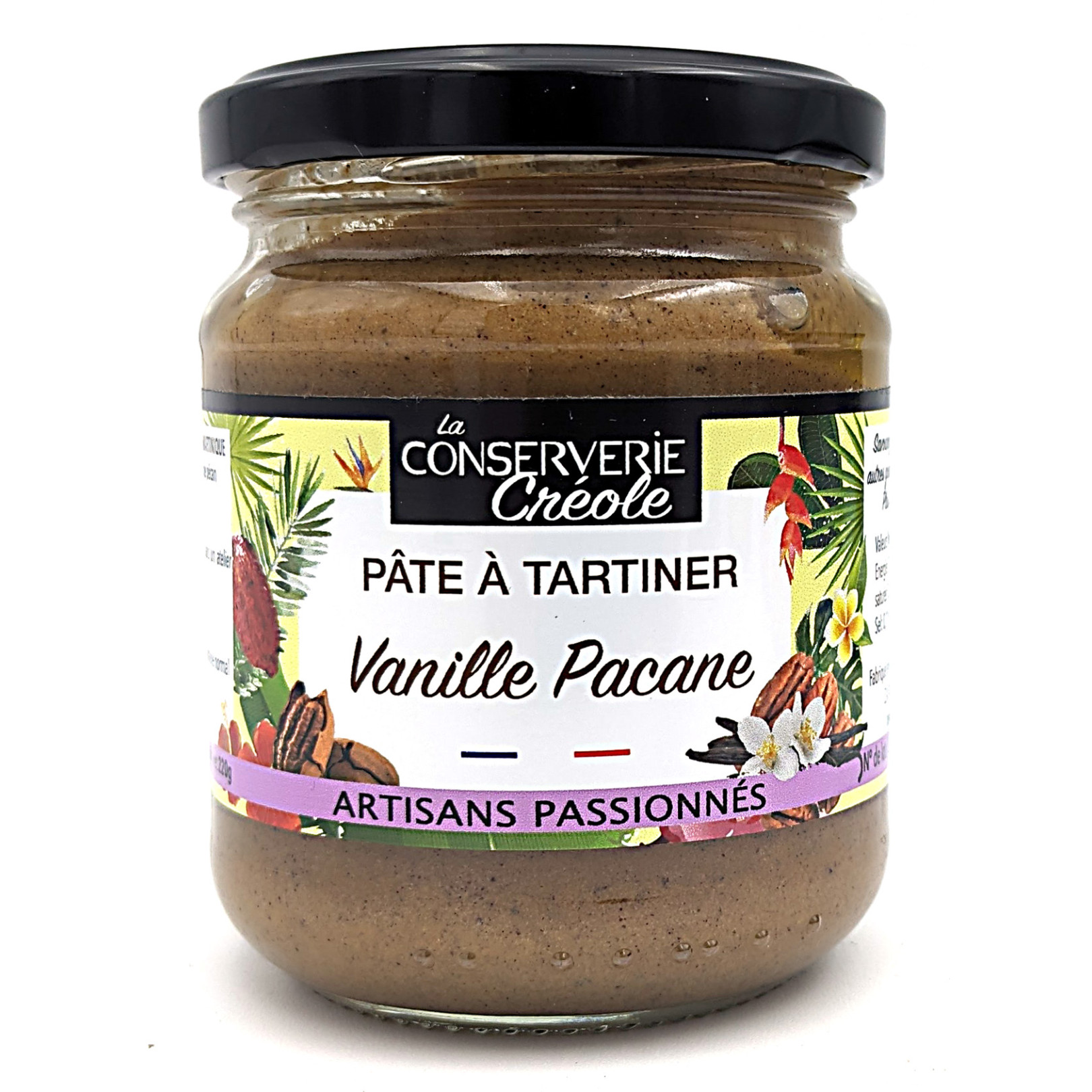 Poza Pacane La Conserverie Créole – Pâte à tartiner Vanille Pacane 220g – Martinique