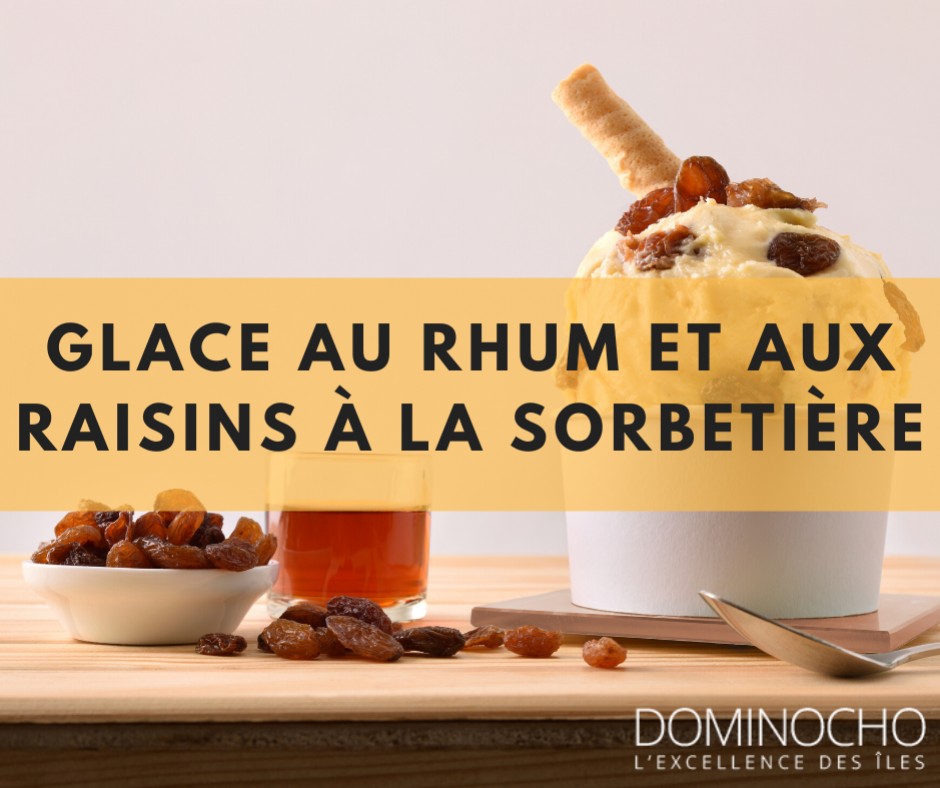 Glace au rhum et aux raisins à la sorbetière